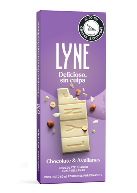 Foto destacada de Barra - Lyne chocolate blanco con avellanas (60 gr)
